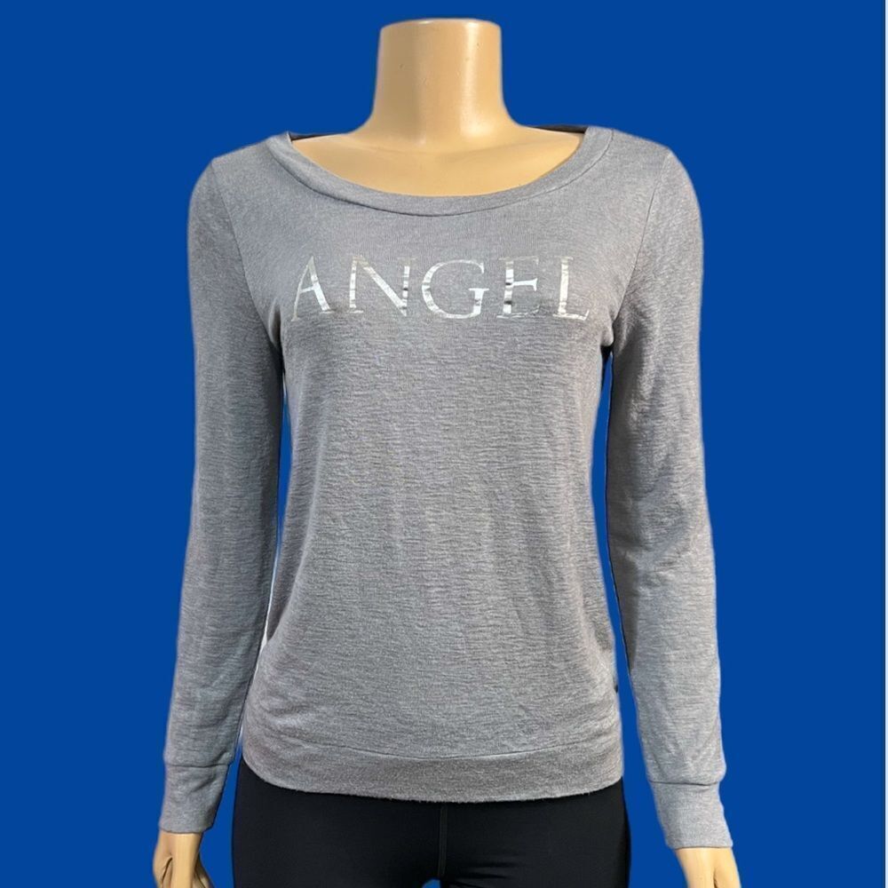 Victoria’s Secret Supersoft Ángel print Pullover Oversized thing sweater gray Xs